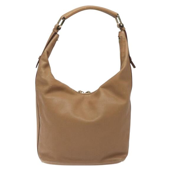 GUCCI Shoulder Bag Leather Brown Gold 001 001 - Picture 3 of 12